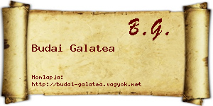 Budai Galatea névjegykártya