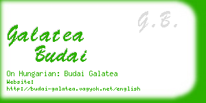 galatea budai business card